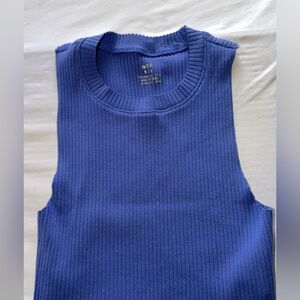 Aerie Ribbed Indigo Tank